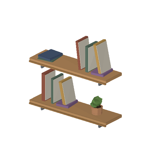 Low-poly Interiors 3D model: Office Wall Shelves