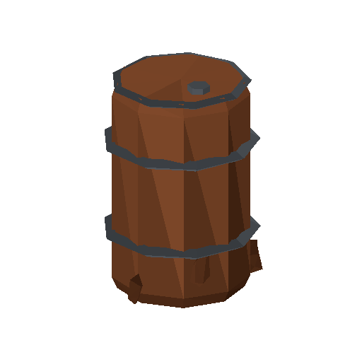 Low-poly Props 3D model: Oil Drum