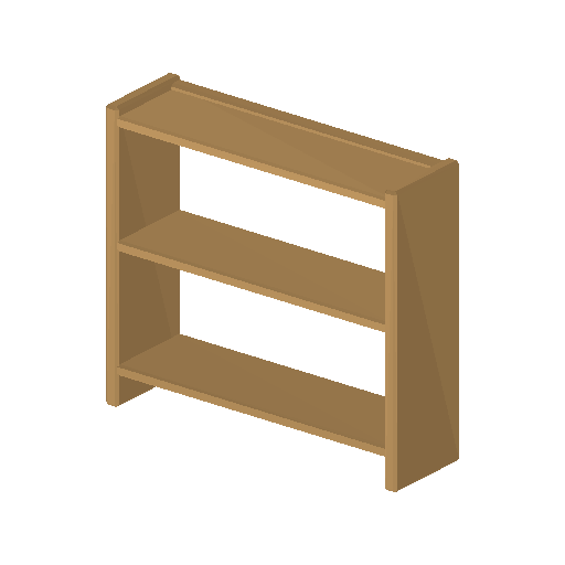 Low-poly Interiors 3D model: Open Shelving