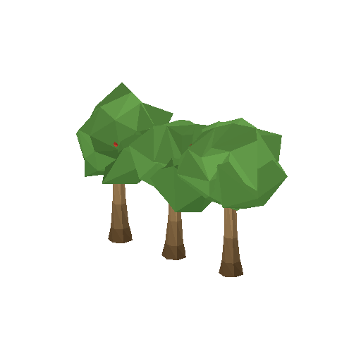 Low-poly Nature 3D model: Orchard Row