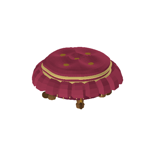 Low-poly Interiors 3D model: Ottoman Footstool
