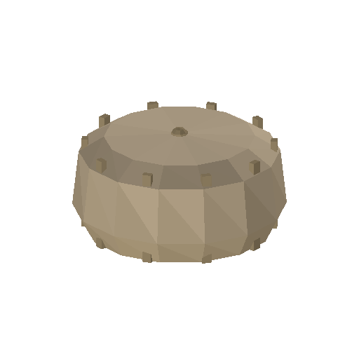 Low-poly Interiors 3D model: Ottoman Pouf
