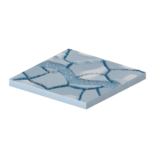 Low-poly Terrain 3D model: Pack Ice Tile