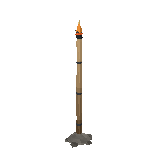 Low-poly Props 3D model: Palisade Torch
