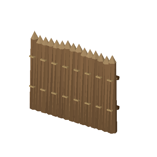 Low-poly Village Structures 3D model: Palisade Wall