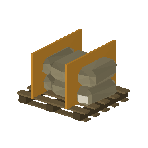 Low-poly Props 3D model: Pallet Stack