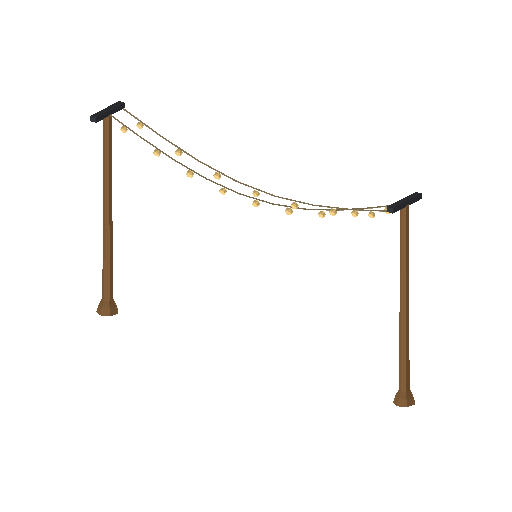Low-poly Props 3D model: Palm Festoon String Lights