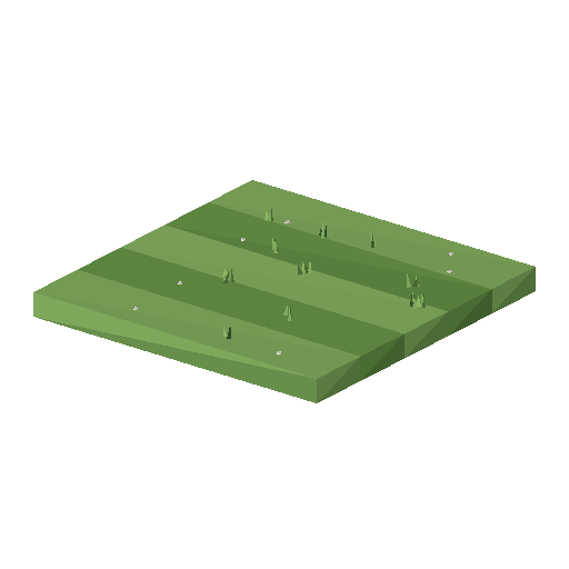 Low-poly Terrain 3D model: Park Lawn Tile