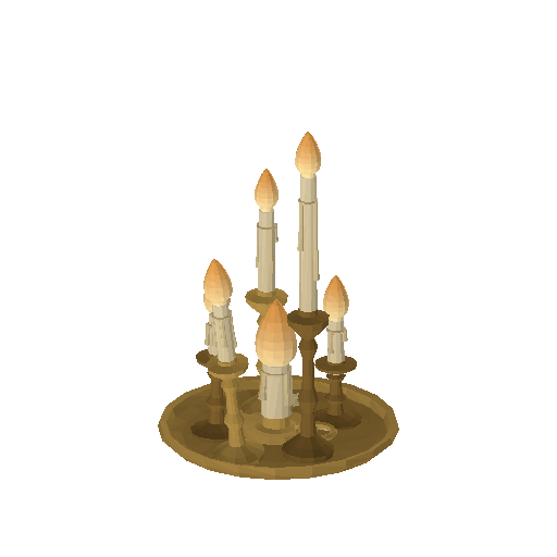 Low-poly Interiors 3D model: Parlour Candle Cluster