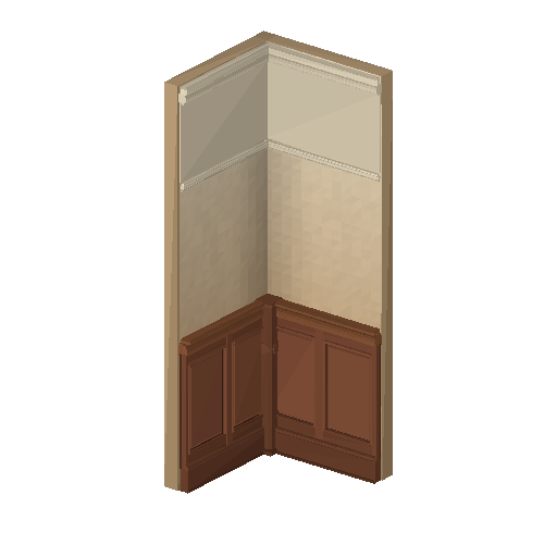 Low-poly Interiors 3D model: Parlour Wall Corner In