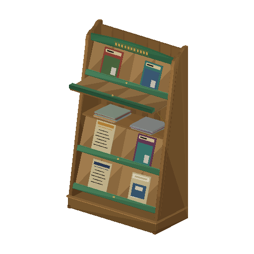 Low-poly Interiors 3D model: Periodical Rack