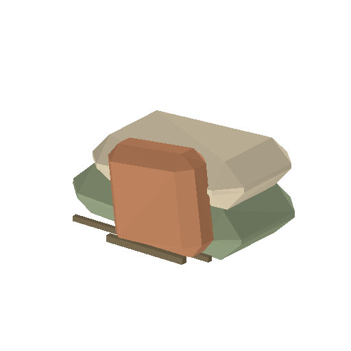 Low-poly Interiors 3D model: Pillow Stack