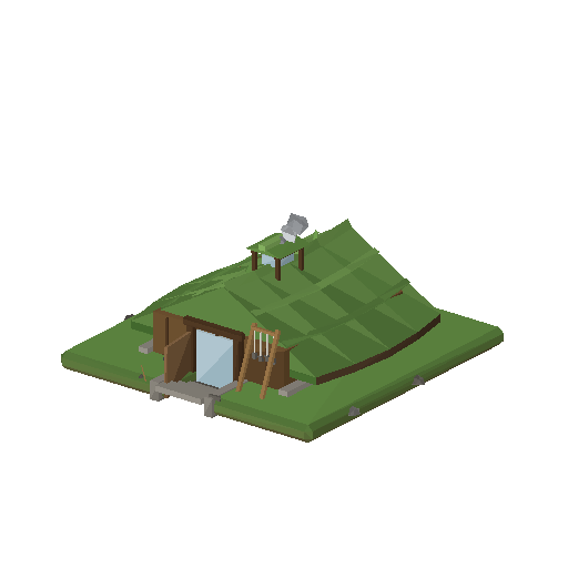 Low-poly Halls & Dwellings 3D model: Pit House