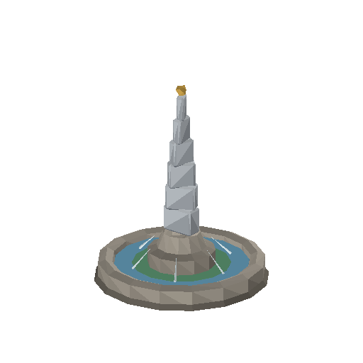 Low-poly Metropolis Signature 3D model: Plaza Centerpiece 01