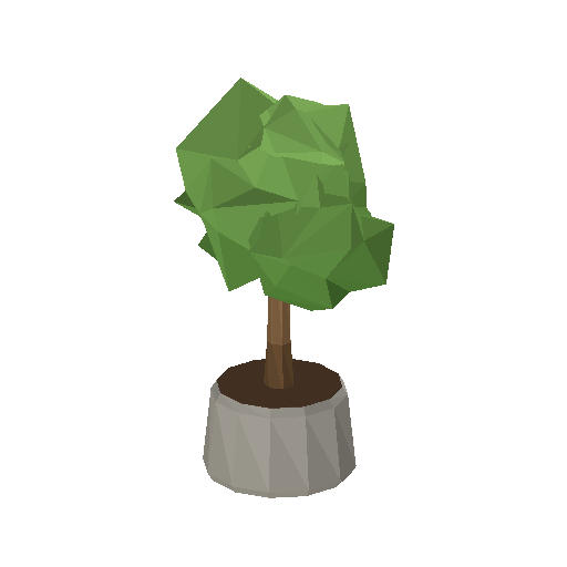 Low-poly Nature 3D model: Plaza Ficus 01