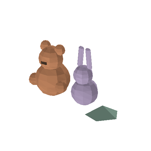 Low-poly Interiors 3D model: Plush Set