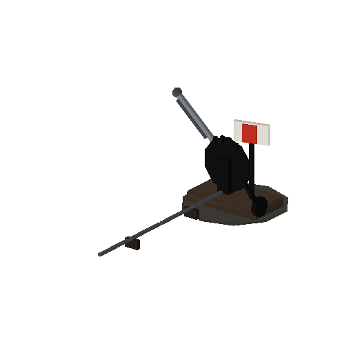 Low-poly Trackside Gear 3D model: Point Ground Frame