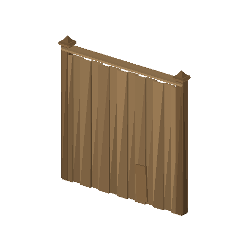 Low-poly Yard & Street Props 3D model: Privacy Fence