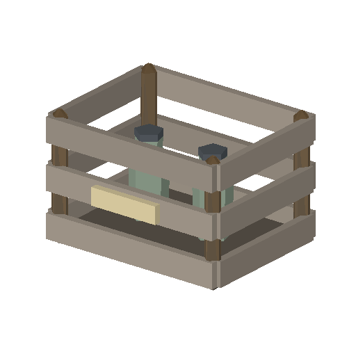 Low-poly Props 3D model: Produce Crate