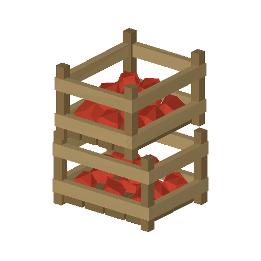 Low-poly Props & Livestock 3D model: Produce Crates