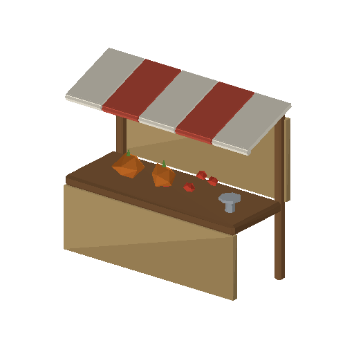 Low-poly Theme-Special 3D model: Produce Stand