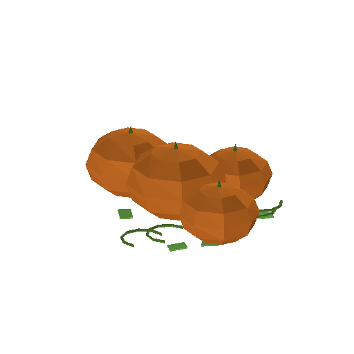 Low-poly Nature 3D model: Pumpkin Patch