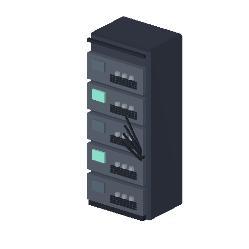 Low-poly Props 3D model: Radio Rack