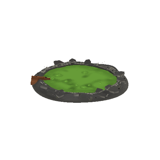Low-poly Water 3D model: Radioactive Puddle