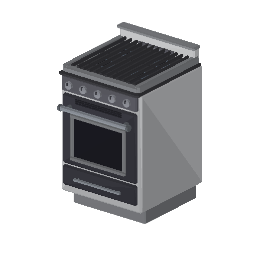Low-poly Interiors 3D model: Range Cooker