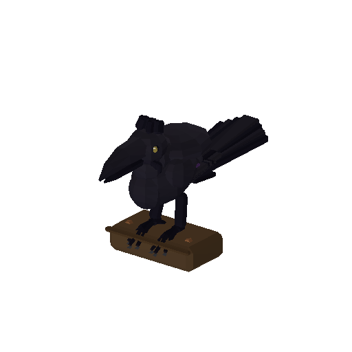 Low-poly Halloween Signature 3D model: Raven 01