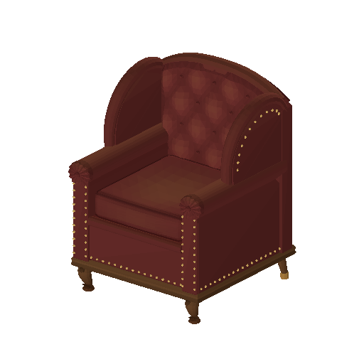 Low-poly Interiors 3D model: Reading Armchair
