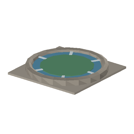 Low-poly Water 3D model: Reflecting Pool Tile 01