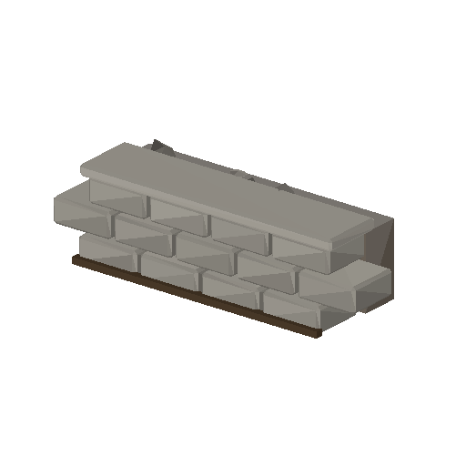 Low-poly Garden Hardscape 3D model: Retaining Wall Block