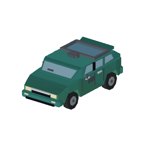 Low-poly Vehicles 3D model: Rideshare Compact 01