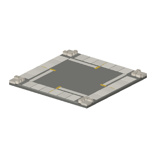 Low-poly Roads 3D model: Road 4way