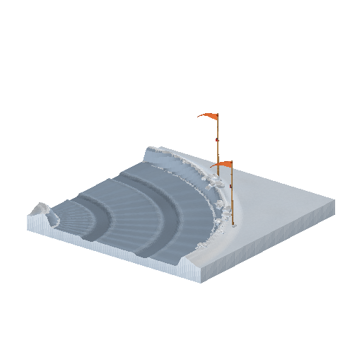 Low-poly Roads 3D model: Road Arctic Corner