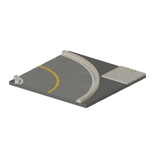 Low-poly Roads 3D model: Road Corner
