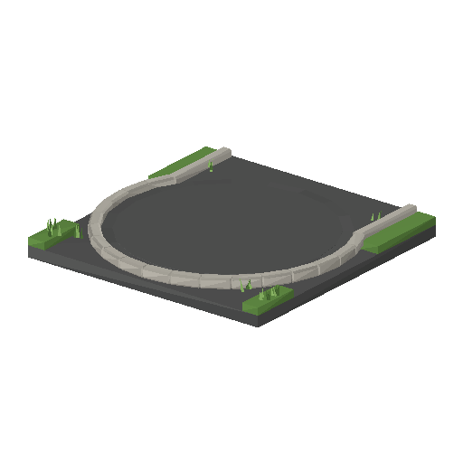 Low-poly Streets & Driveways 3D model: Road Culdesac