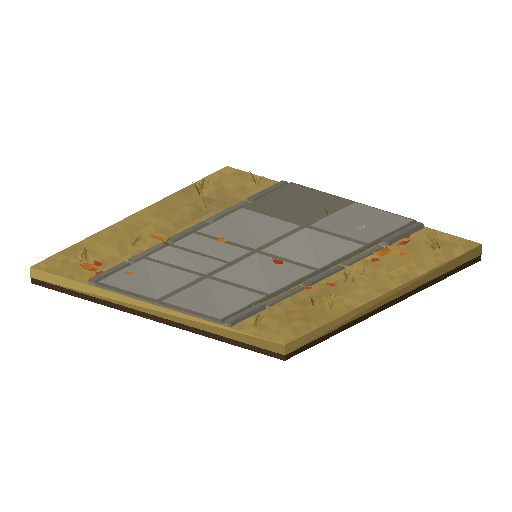 Low-poly Sidewalks & Paths 3D model: Road Sidewalk Straight 01