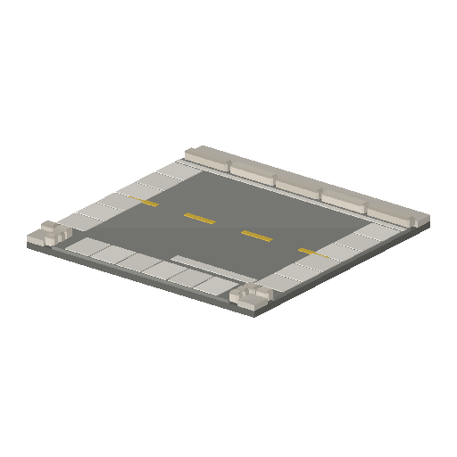 Low-poly Roads 3D model: Road T