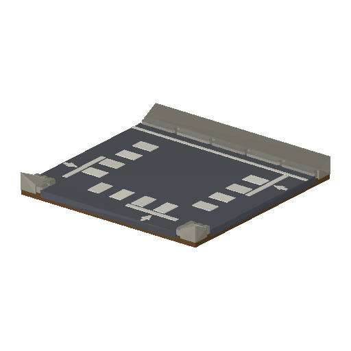 Low-poly Roads & Avenues 3D model: Road T-Junction 01