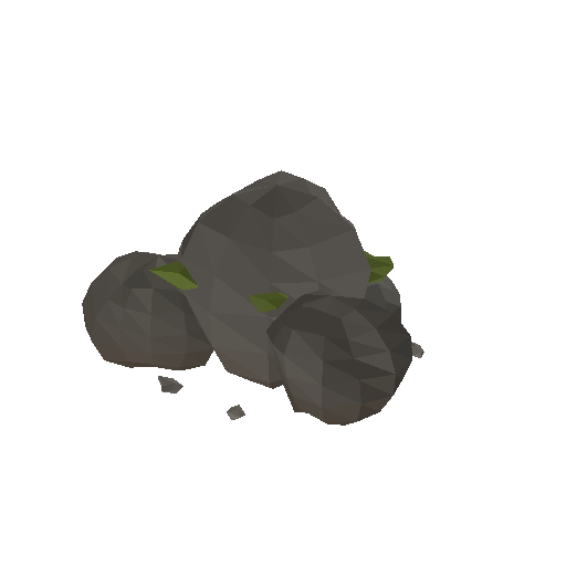 Low-poly Rocks 3D model: Rock Cluster 01