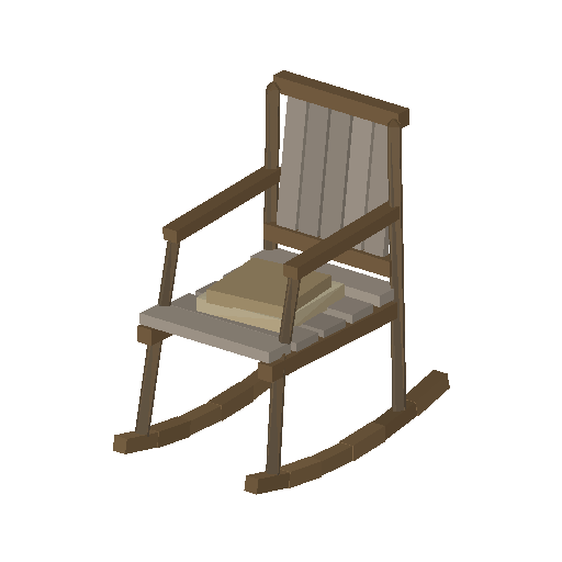 Low-poly Props 3D model: Rocking Chair