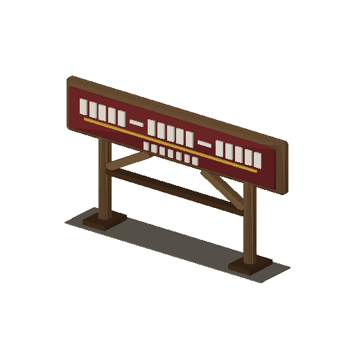 Low-poly Signage 3D model: Route Destination Board