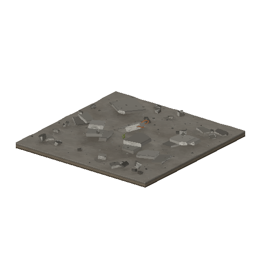 Low-poly Terrain 3D model: Rubble Tile