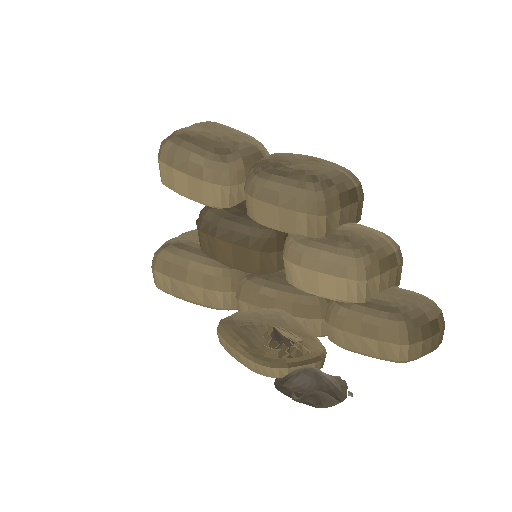 Low-poly Props 3D model: Sandbags