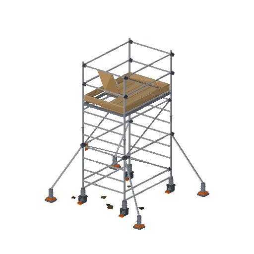 Low-poly Theme-Special 3D model: Scaffold Access Tower