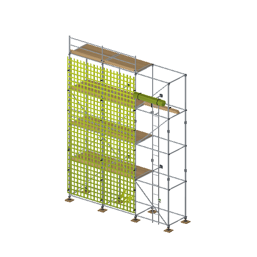 Low-poly Theme-Special 3D model: Scaffold Facade