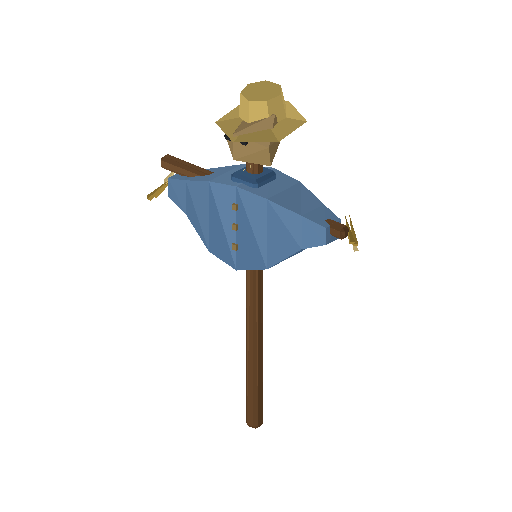 Low-poly Props & Livestock 3D model: Scarecrow