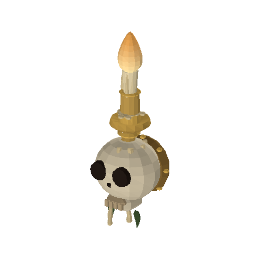 Low-poly Interiors 3D model: Sconce Skull
